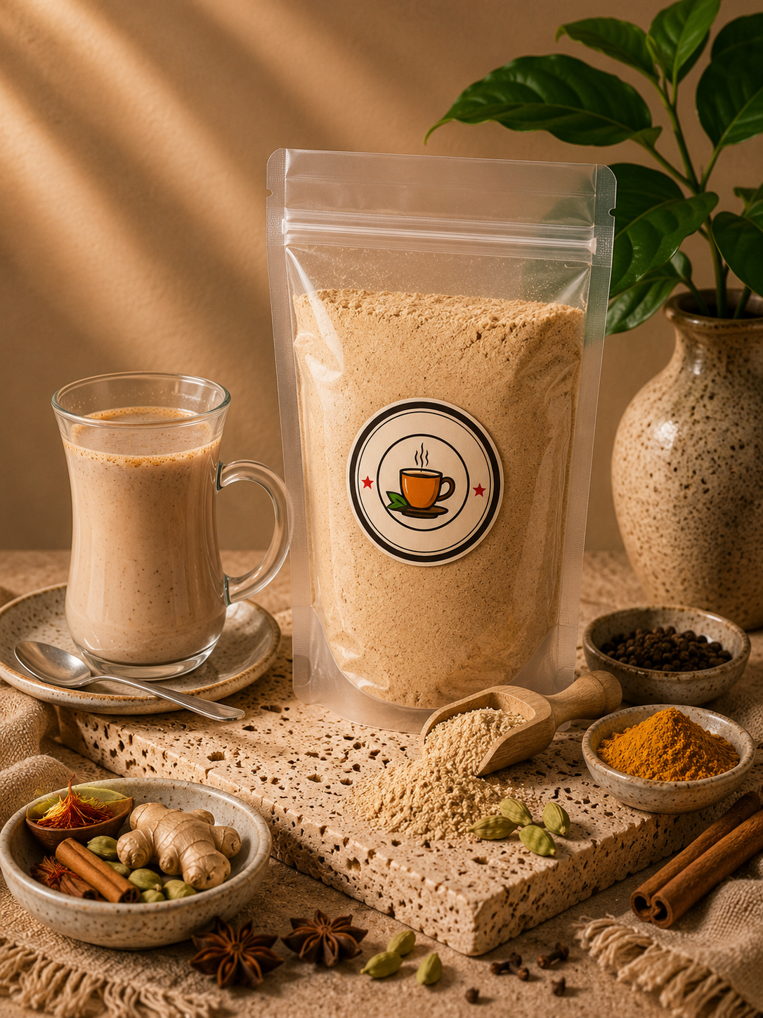 چای ماسالا رژیمی بدون شکر