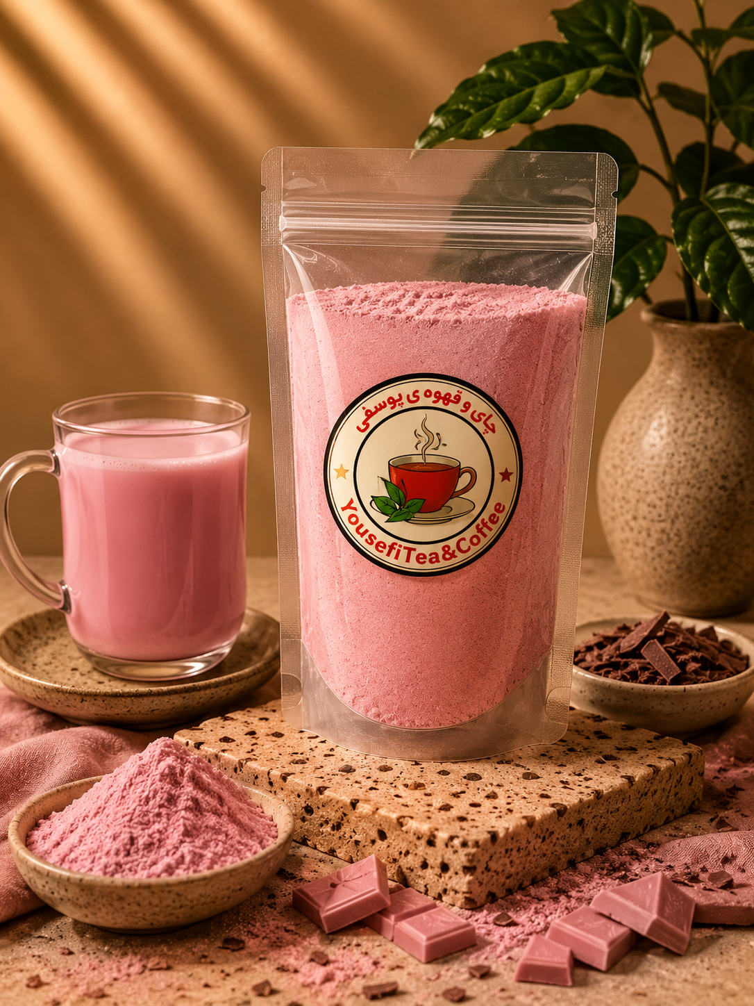 پینک چاکلت (شکلات سفید با طعم توت فرنگی)
